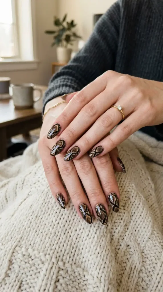 Snake Print Nails