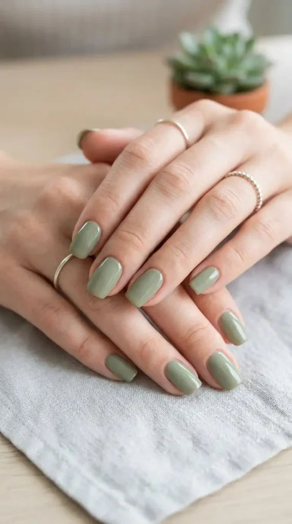 Sage Green Nails
