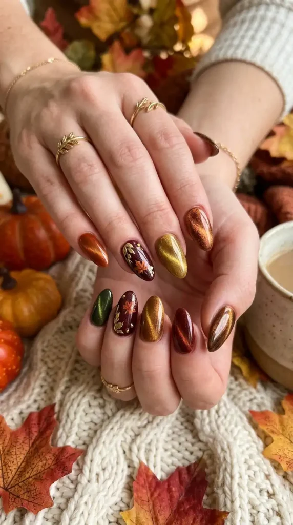  Cat Eye Fall Nails