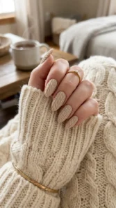 Almond Shape Sweater Nails