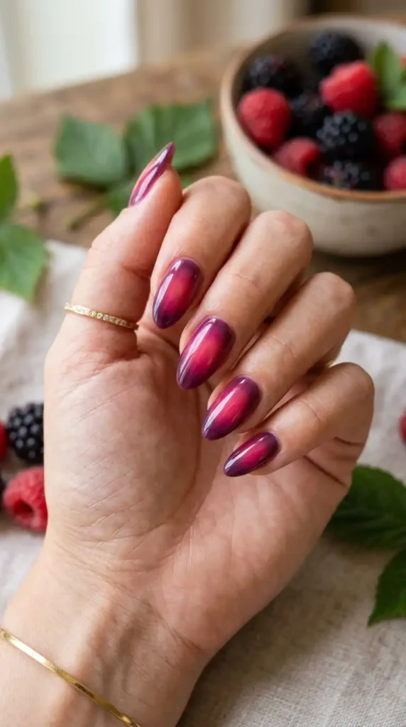 Berry Aura Nails