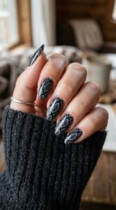 Black and Gray Snake Print