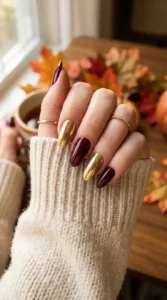 Burgundy and Gold Chrome Mix