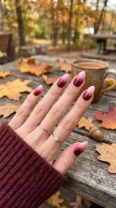 Burgundy to Pink Ombre