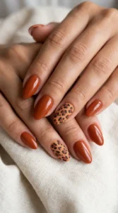  Burnt Orange Animal Print
