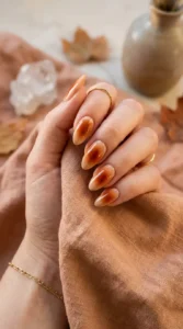 Burnt Orange Aura Nails