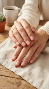Burnt Orange French Tips