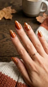 Burnt Orange with Gold Foil Accents