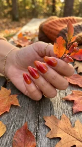 Burnt Orange to Red Ombre