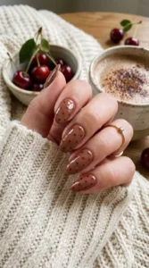 Cherry Mocha Polka Dots