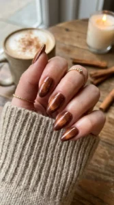 Cinnamon Glazed Velvet Nails