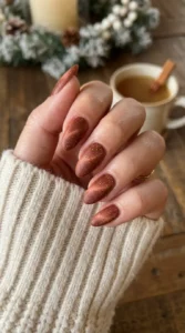 Cinnamon Sugar Velvet Nails