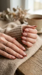  Cinnamon Velvet French Tips