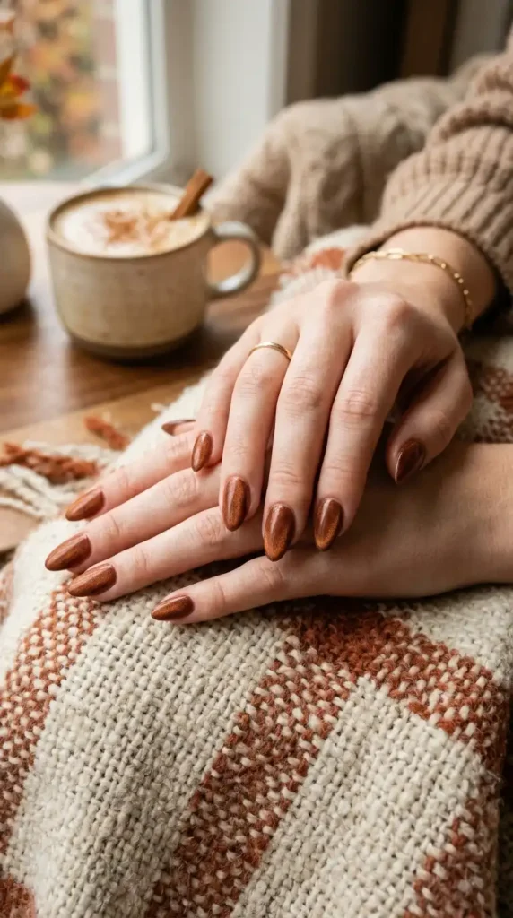 Cinnamon Velvet Nails