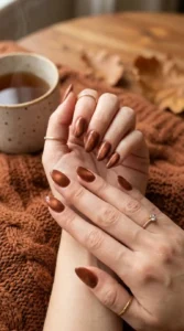 Classic Cinnamon Velvet Nails