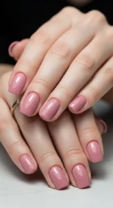 Classic Dusty Rose Nails