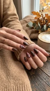 Classic Cherry Mocha Nails