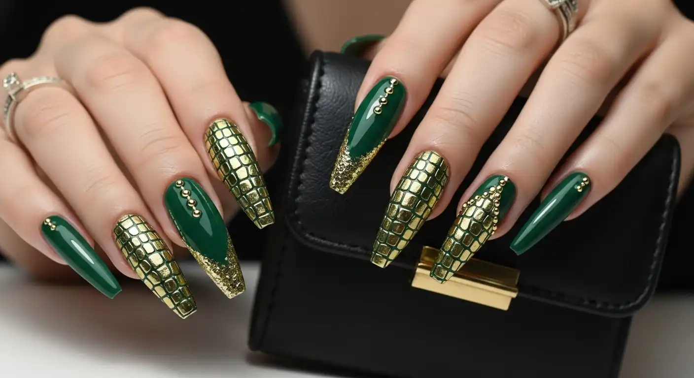 22 Crocodile Print Nails Ideas for 2026 That Look Bold and Luxurious