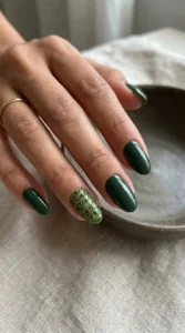Crocodile Print Accent Nail Design