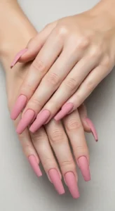 Dusty Rose Coffin Nails