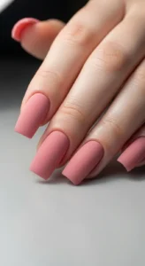 Dusty Rose Square Nails