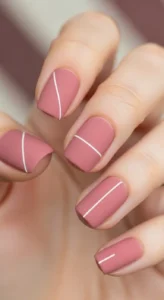 Dusty Rose with White Lines