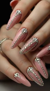 Dusty Rose with Rhinestones
