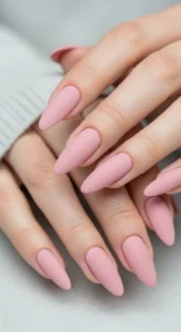 Dusty Rose Almond Nails