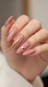 Dusty Rose with Gold Accents
