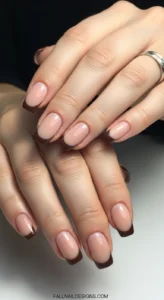 Espresso French Tips (Modern Twist)