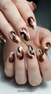 Espresso Abstract Nails