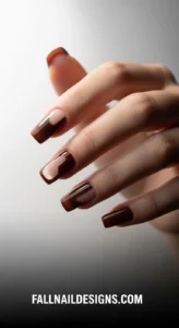 Espresso Negative Space Nails