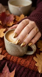 Gold Chrome Cat Eye Nails