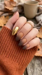 Gold Chrome with Matte Ombre