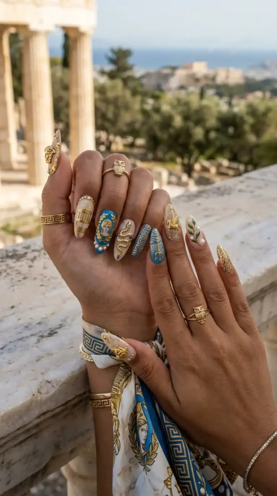 Greek Goddess Nails