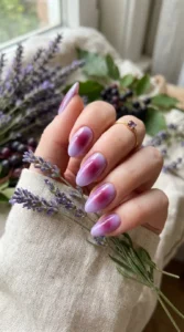 Lavender Berry Aura Nails