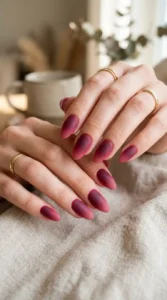 Matte Berry Aura Nails