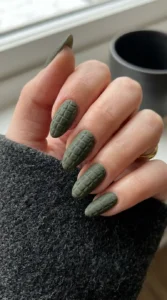 Matte Crocodile Print Nails