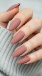 Matte Dusty Rose Nails