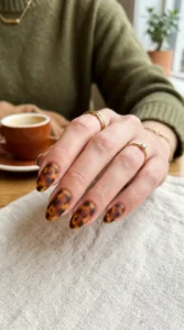 Matte Tortoiseshell Nails