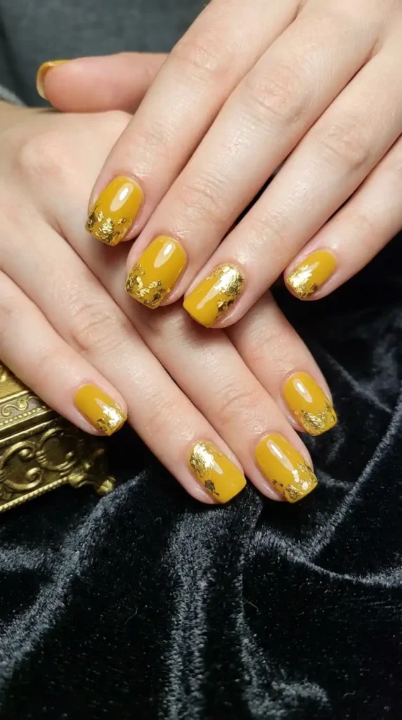 Mustard Yellow with Gold Foil