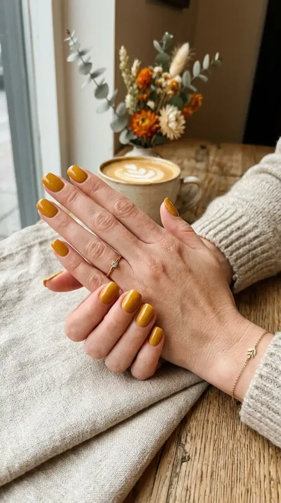 Mustard Yellow Nails