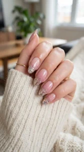 Ombre with Glitter Tips