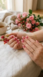 Pink Berry Aura Nails