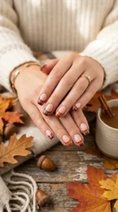 Plaid French Tip Nails