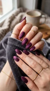  Plum Velvet Nails