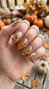 Pumpkin Patch Nail Art