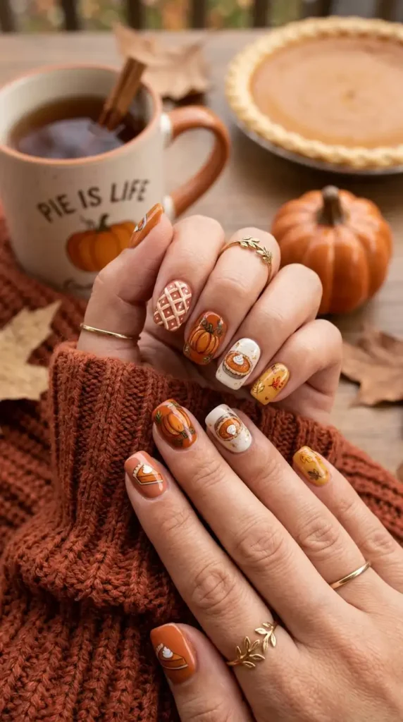  Pumpkin Pie Nails