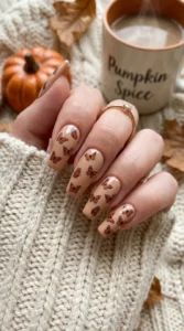 Pumpkin Spice Butterfly Nails