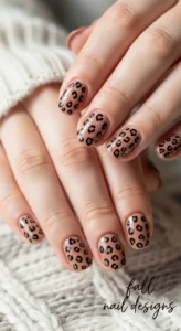 Short Natural Leopard Nails